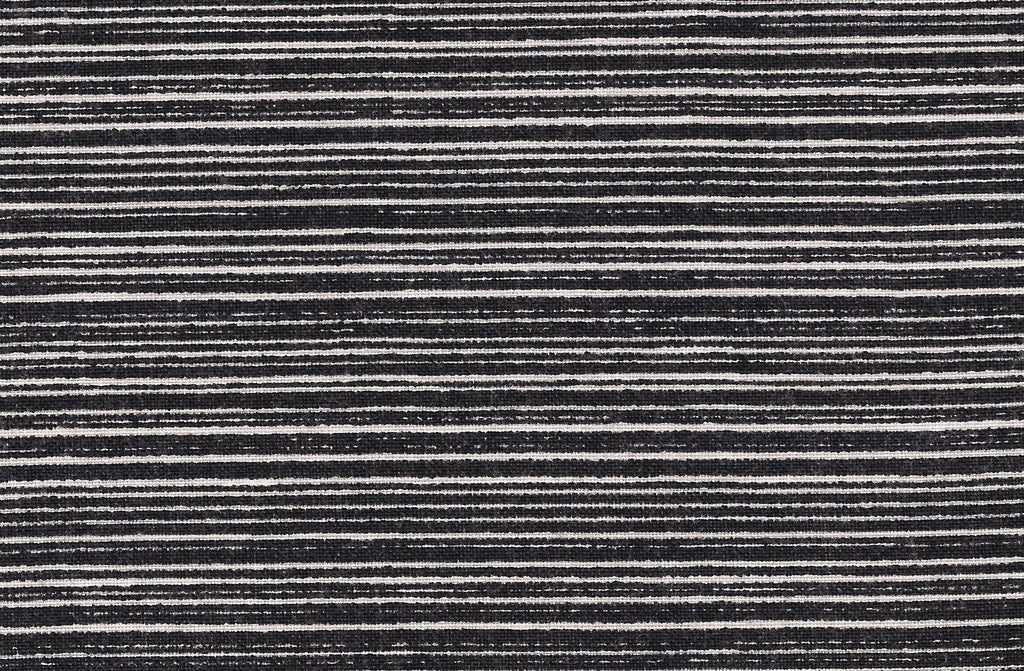 Black fabric with thin, irregular white stripes | The Pillow Collection